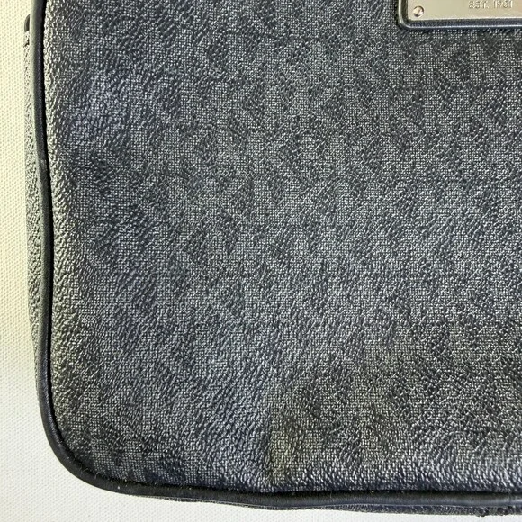 MICHAEL KORS Jet Set East West Crossbody Bag Black MK Signature Top Zip Purse - Picture 5 of 16